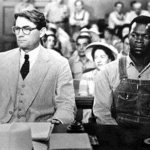 Atticus and Tom Robinson in court